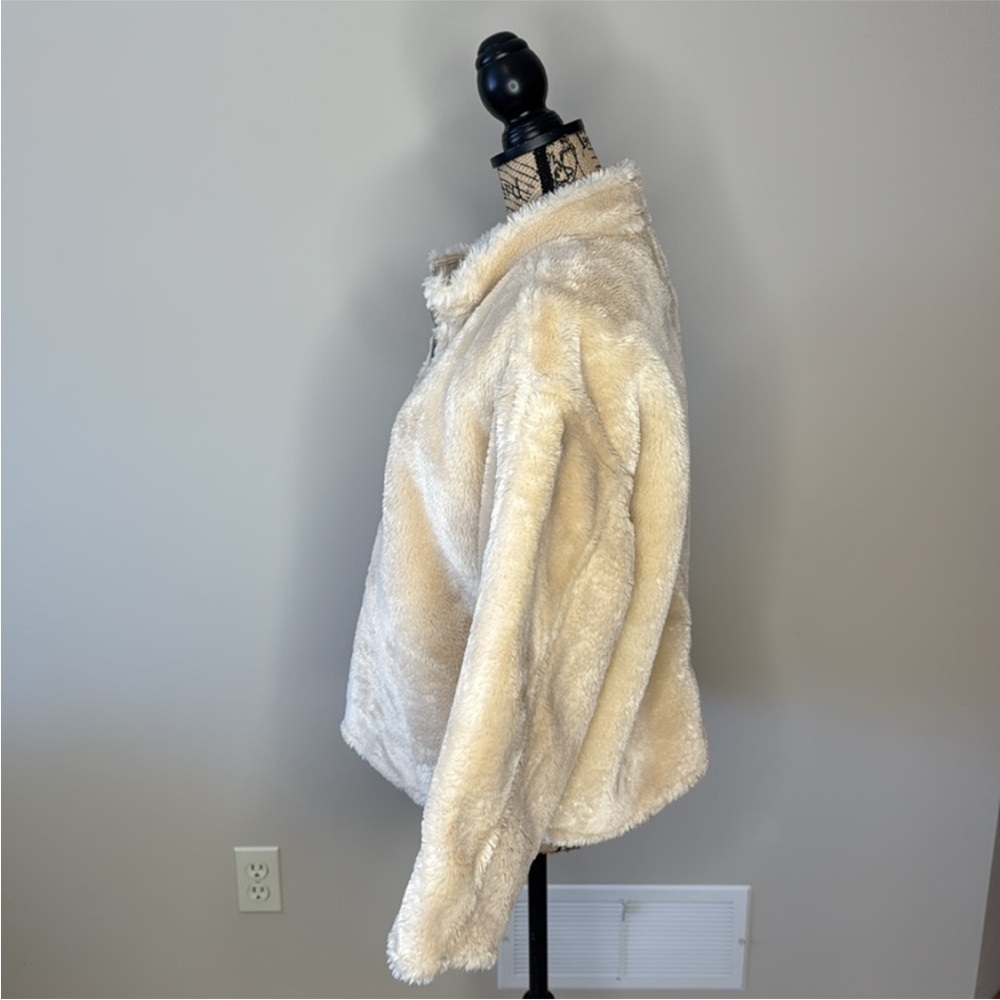 Jason Wu faux fur light beige half zip jacket - Picture 5 of 11